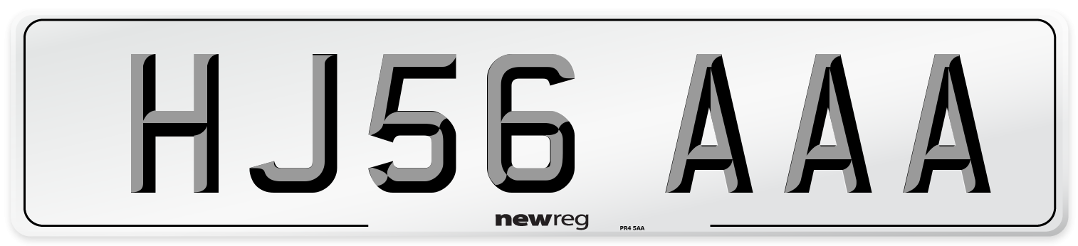 HJ56 AAA Number Plate from New Reg